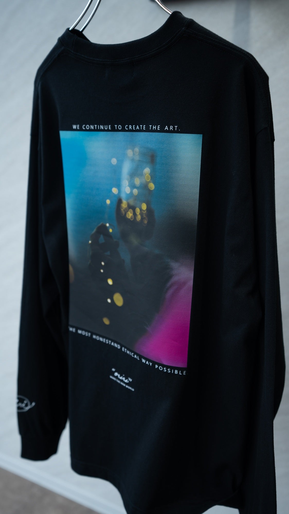 アートプリントロングスリーブTシャツ